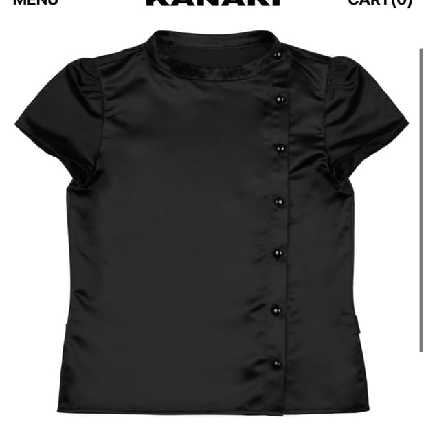 카나리 SHORT SLEEVE PUFF SHIRT - BLACK