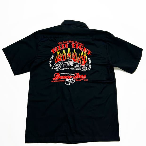 (L) BILLY EIGHT 빌리에이트 파이어로드 자수 하프셔츠