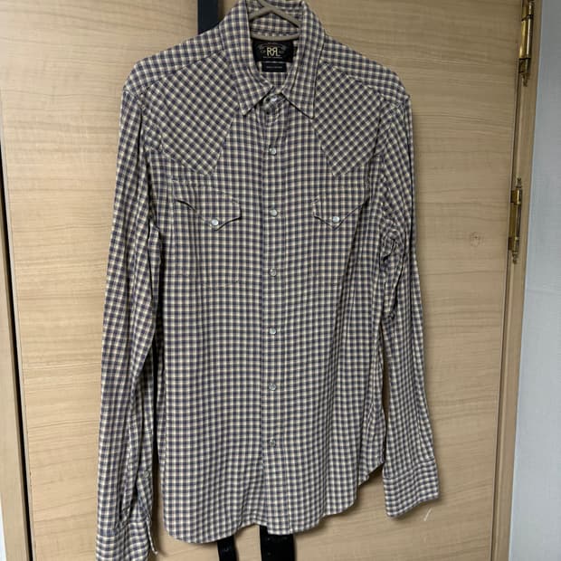 더블알엘 체크 웨스턴셔츠