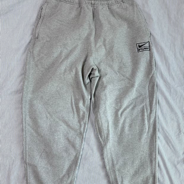 (SS급) 나이키 x 스투시 NRG RA 플리스 팬츠 다크 그레이 헤더 