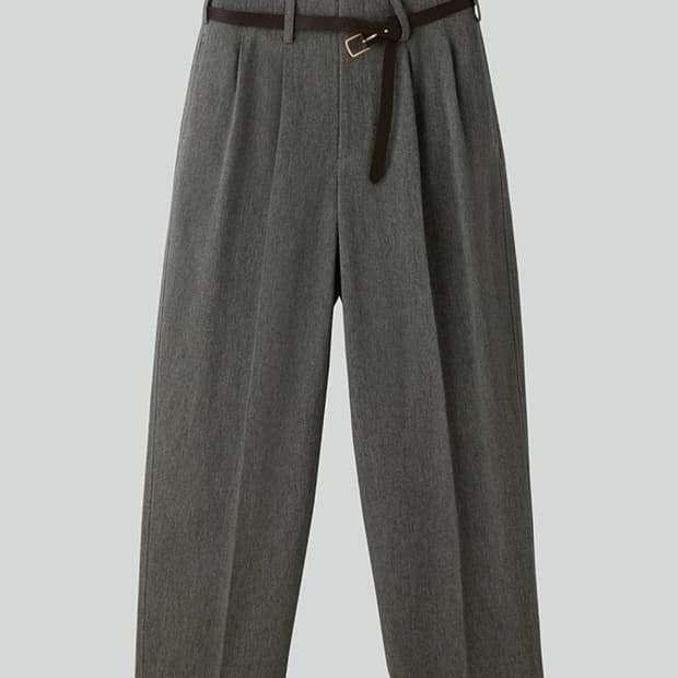 렉토 퀸시 울 벨트 팬츠 멜란지 그레이 S사이즈
