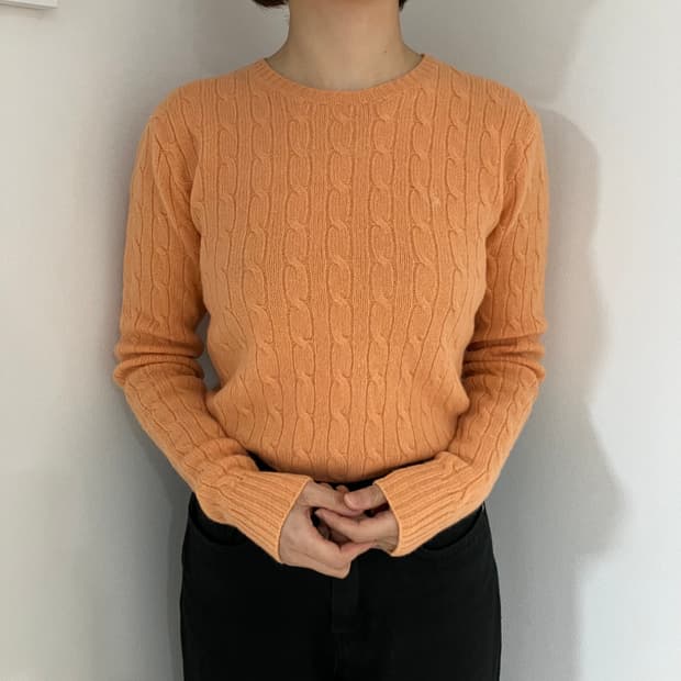 폴로 랄프로렌 램스울 니트 오렌지