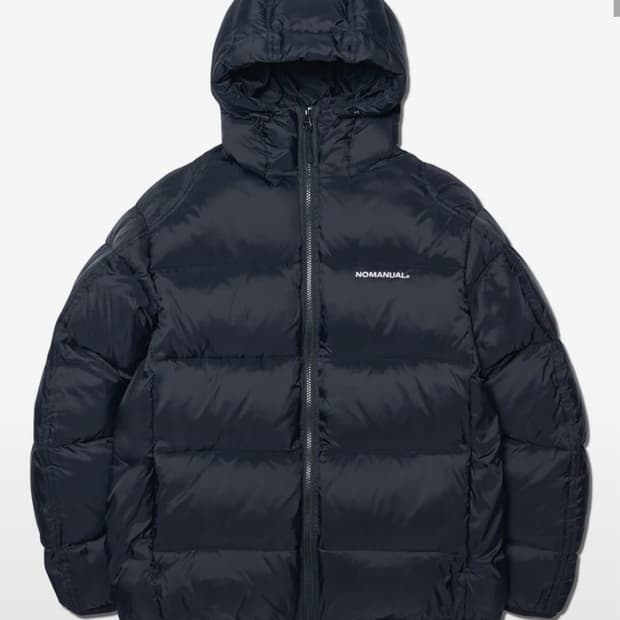 노매뉴얼 디비젼 후드 덕 다운 패딩 XL
