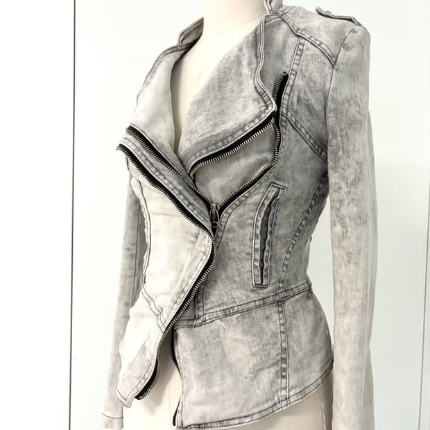 그레이 워싱자켓