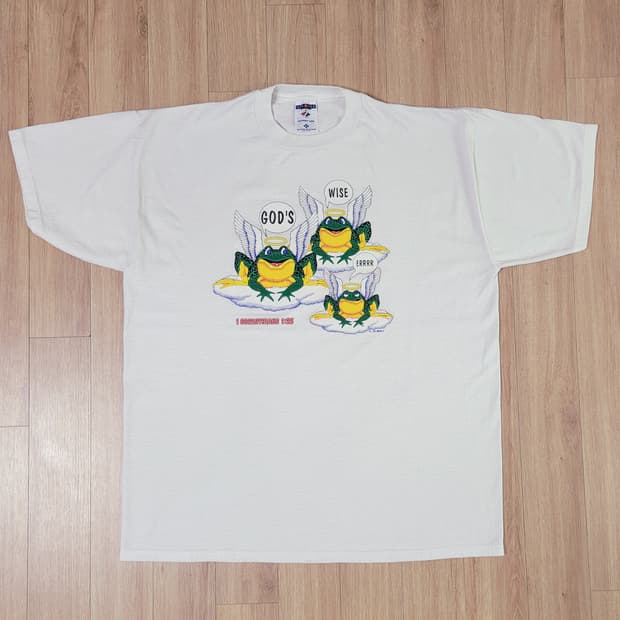 90s God's Wiser 버드와이저 패러디 티셔츠 (빈티지 밴드티)