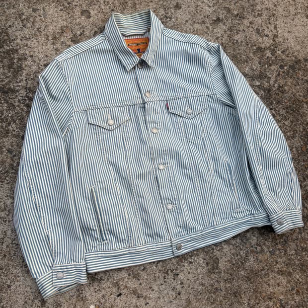 리바이스 스트라이프 데님 트러커 자켓