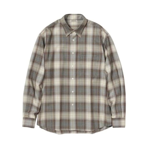 오라리 22aw 체크셔츠