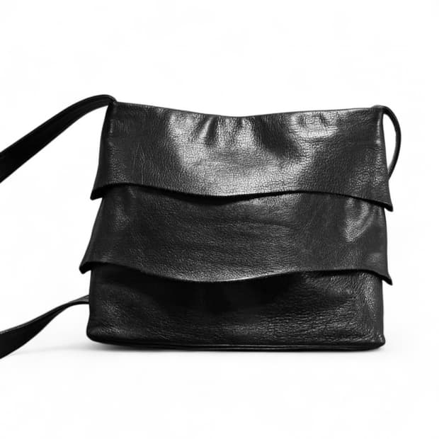 재패니즈 브랜드 니나리치 소가죽 레이어드 숄더백 꼼데나 요지 스타일