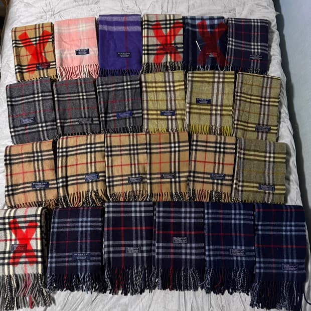 버버리 정품 체크 머플러 목도리 공용