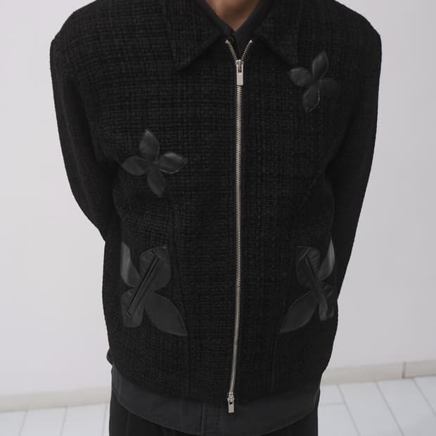 음양 eyc 낙화 트위드 자켓