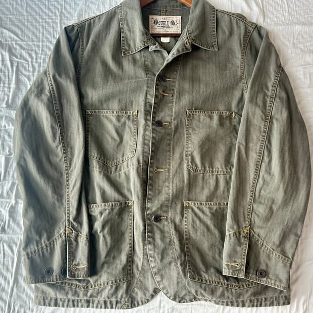 rrl 리넨 코튼 헤링본 자켓 L