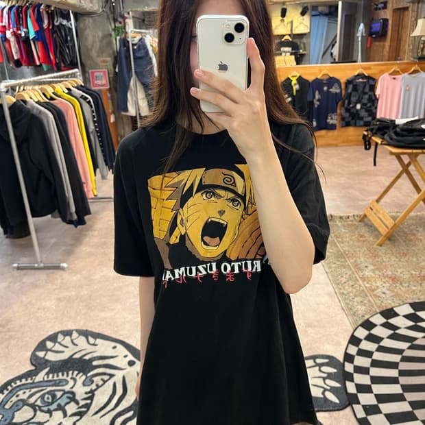 나루토 반팔 티셔츠 블랙 L #csz382