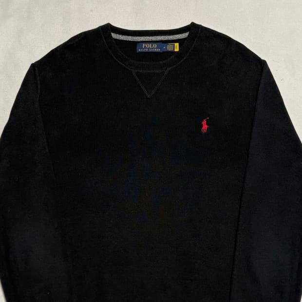 M 폴로랄프로렌 블랙 코튼 니트