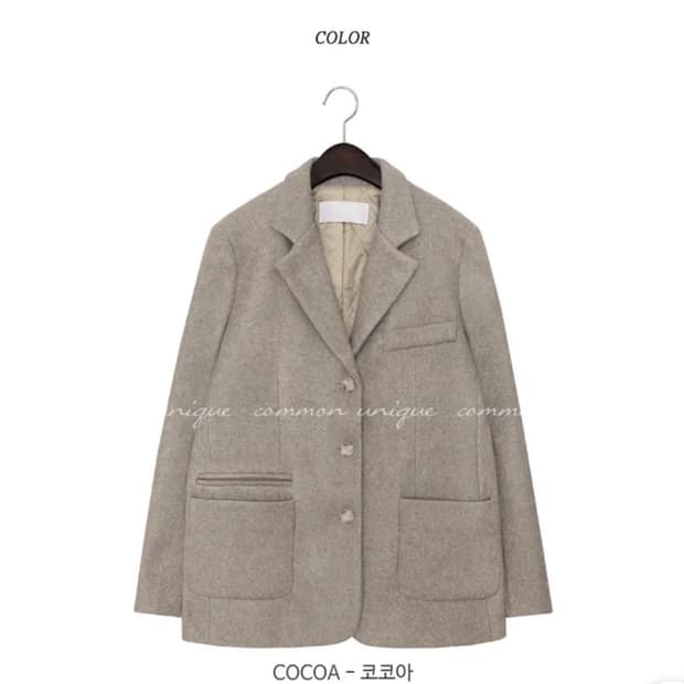컀먼μ λν¬ WOOL SINGLE JACKET μ½μ½μ
