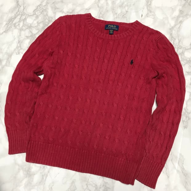 폴로 랄프로렌 꽈배기 니트 여성용