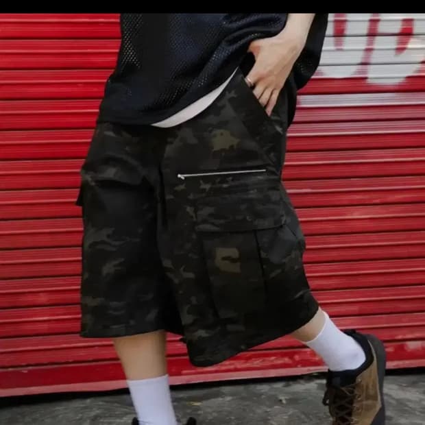 크럼프 카모 버뮤다 팬츠 반바지 바지 M&L