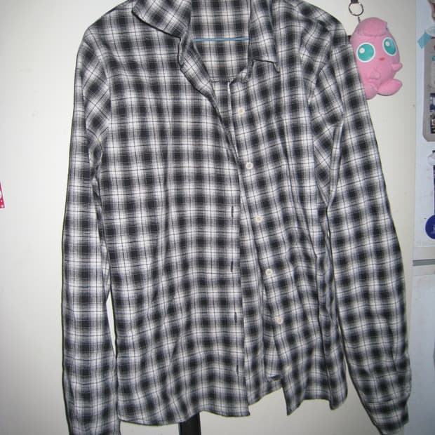 너드 체크 셔츠