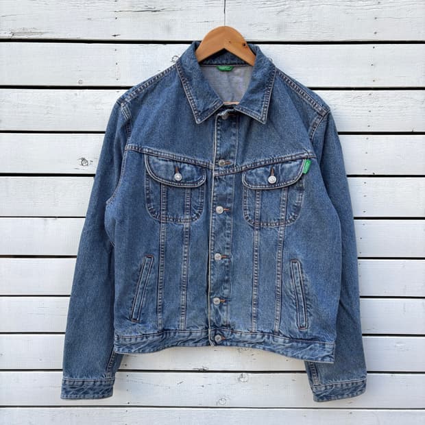 Benetton 베네통 made in italy 데님 자켓