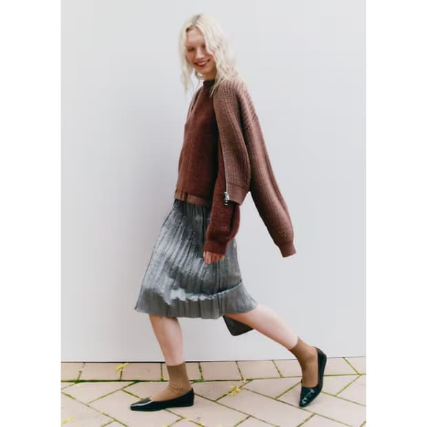 앤아더스토리즈 니트 울 보머 자켓