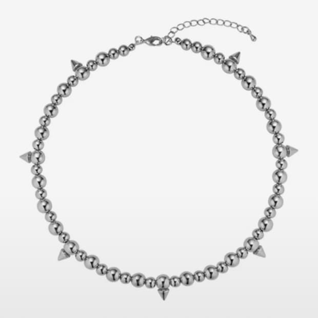 에브리벌스데이 Piercing silver ball necklace