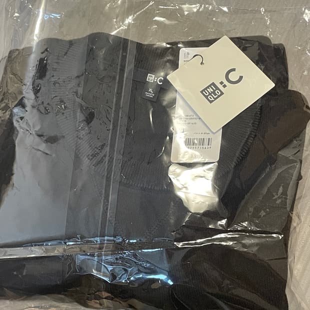 유니클로 C 스무드코튼크루넥스웨터 다크브라운 XL