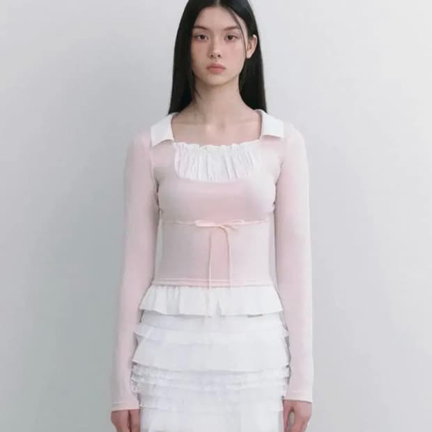 급전 단종)낫유어로즈 클레어 탑 핑크 드라이로즈 S