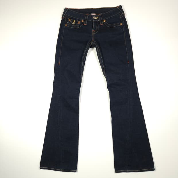 트루릴리전 로우라이즈 부츠컷 데님팬츠 