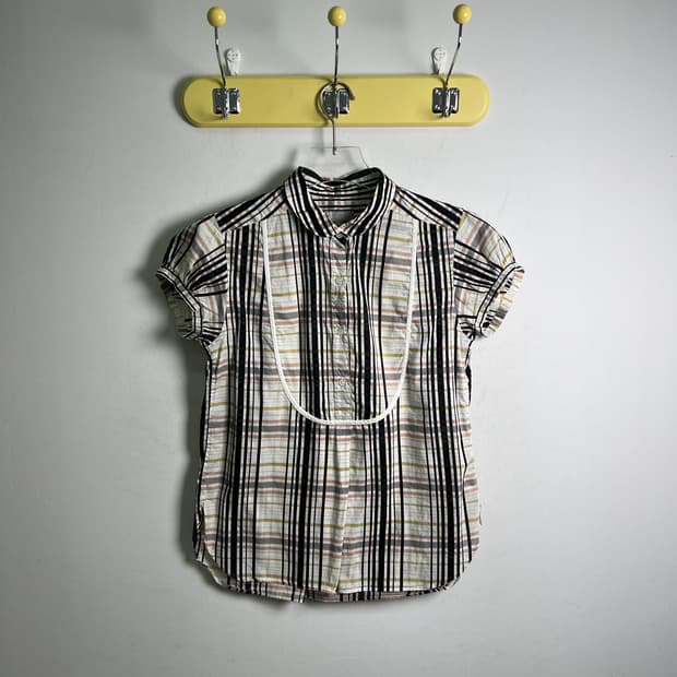 마가렛 호웰 체크 반팔 셔츠 