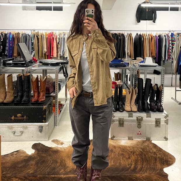 BEAMS suede western shirts 빔즈 스웨이드 웨스턴셔츠