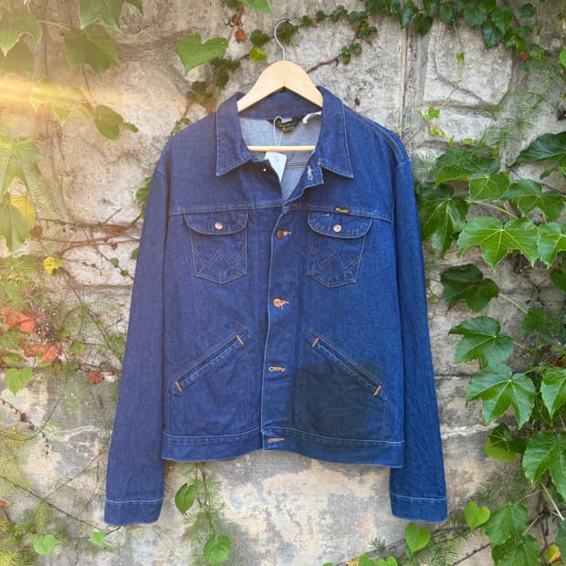 80s wrangler 74136pw 데님 트러커 자켓 46사이즈