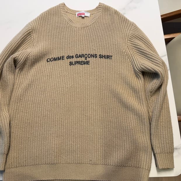 꼼데 X슈프림 니트 XL