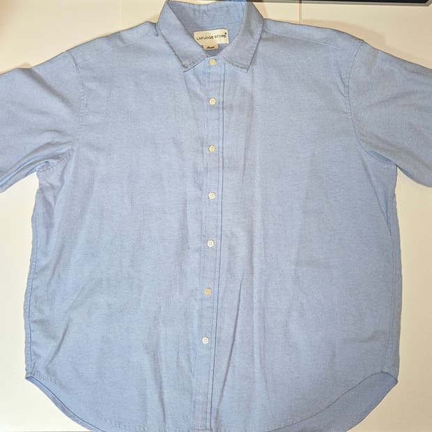 라퍼지스토어 시티보이 빅오버 옥스포드 반팔 셔츠 S