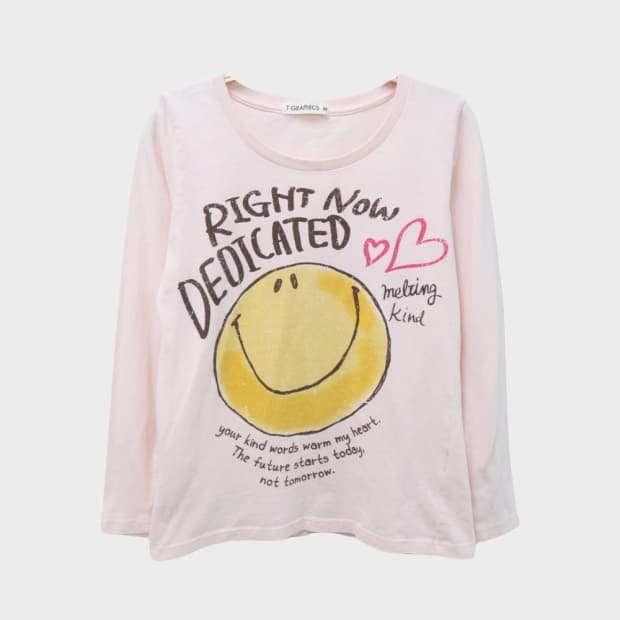 T-GRAPHICS 딸기우유 스마일 긴팔티셔츠 63326
