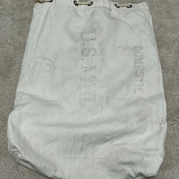 50s-60s HEAVY DUTY US Mail Canvas Bag
