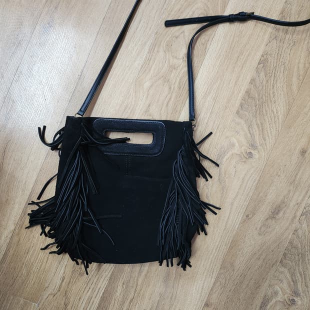 675) 소가죽 스웨이드 크로스백