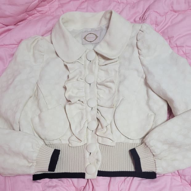 급처상태좋음!레니본 프릴 러플 도트 귀요미 공주 점퍼 자켓 리즈리사st