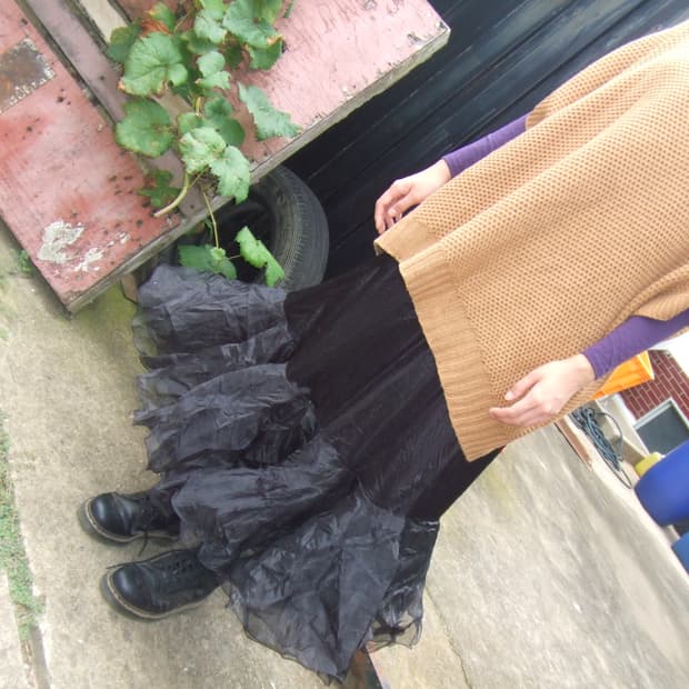 japanese vintage frill skirt 