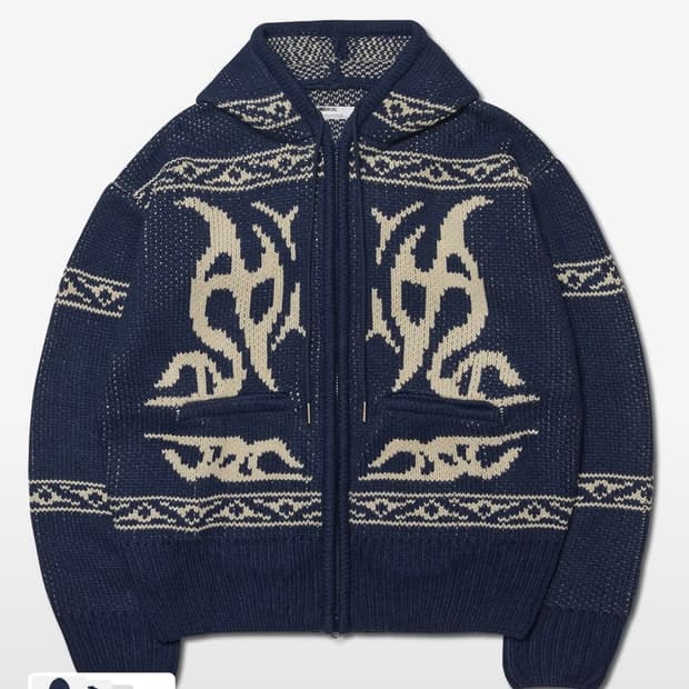 노매뉴얼 COWICHAN HOODED ZIP-UP - NAVY M사이즈