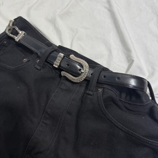 90s usa Talbots 웨스턴 레더 벨트