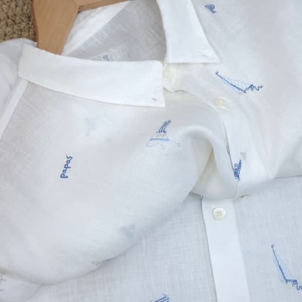 Papas 린넨100% 셔츠 남성 52 LL 