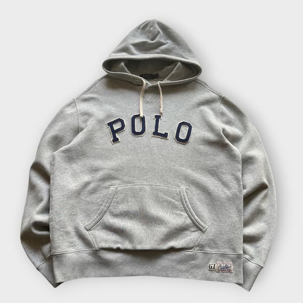 폴로 그레이 후드티