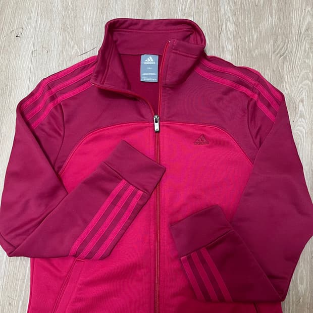 아디다스 삼선 사이드라인 핫핑크 트랙탑 져지 S(90)