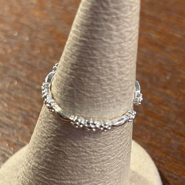 새상품 여성 꽃 반지 은반지 실버링