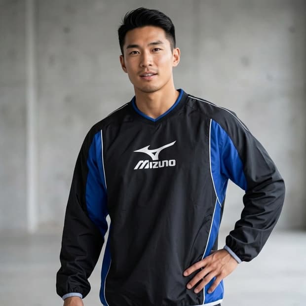 미즈노 피스테 웜업 바람막이 맨투맨 L 100