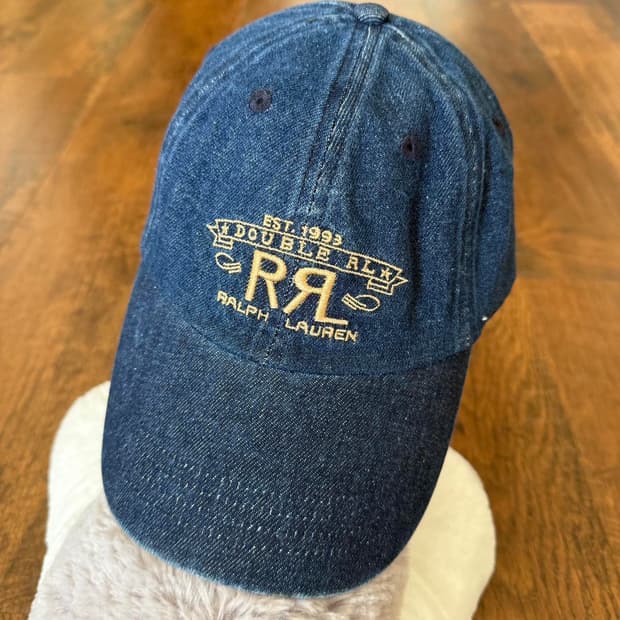 RRL 더블알엘 랜치 로고 데님 볼 캡