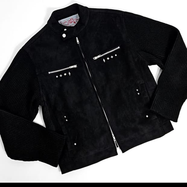 가키하라 Egos western suede knit docking jac