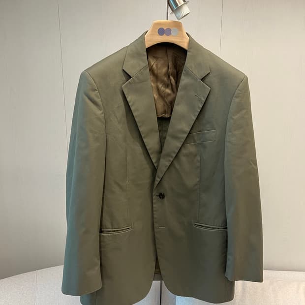 브룩스브라더스 카키 코튼 자켓 