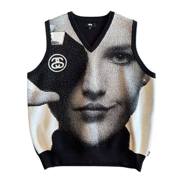 스투시 포토 자카드 베스트 블랙