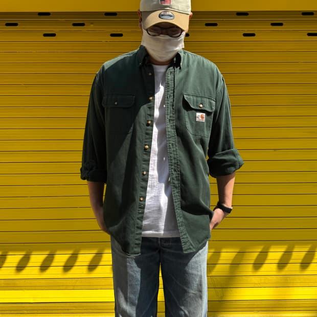 칼하트 딥그린 워크셔츠 M