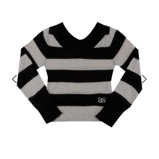 애즈온 포니 스트라이프 니트